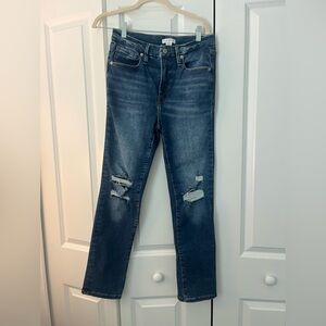 GOOD AMERICAN Skinny Jeans with distressed look sz 6